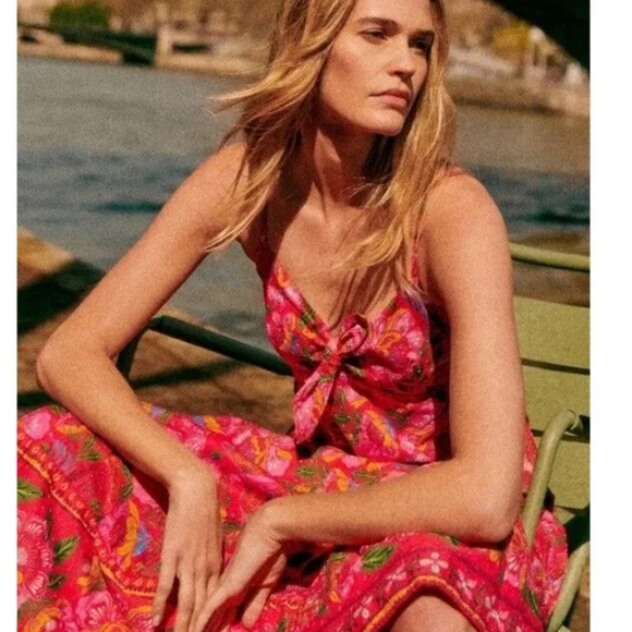 M/L Farm Rio X Sezane Maxidress Size 10 - Picture 3 of 6